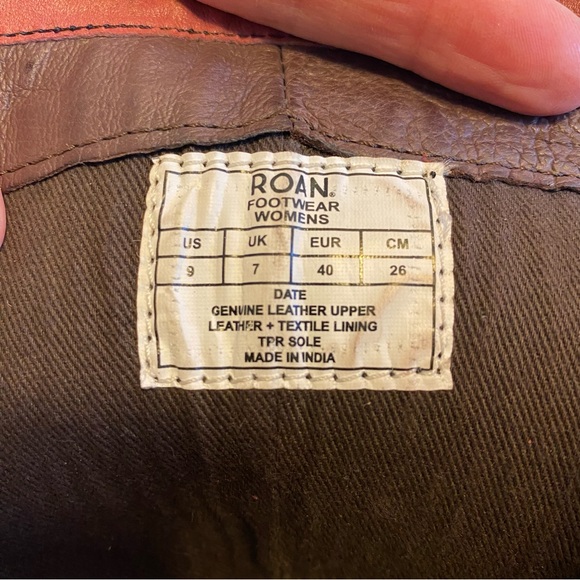 Roan Date Burgundy Napa Leather Riding Boots Size 9 - Picture 8 of 11